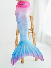 Girls Mermaid Tail Swimsuit Fish Scale Beach Party Costume