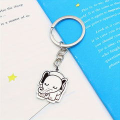 2pcs Elephant Printed Keychain Gift Backpack Purse Decoration