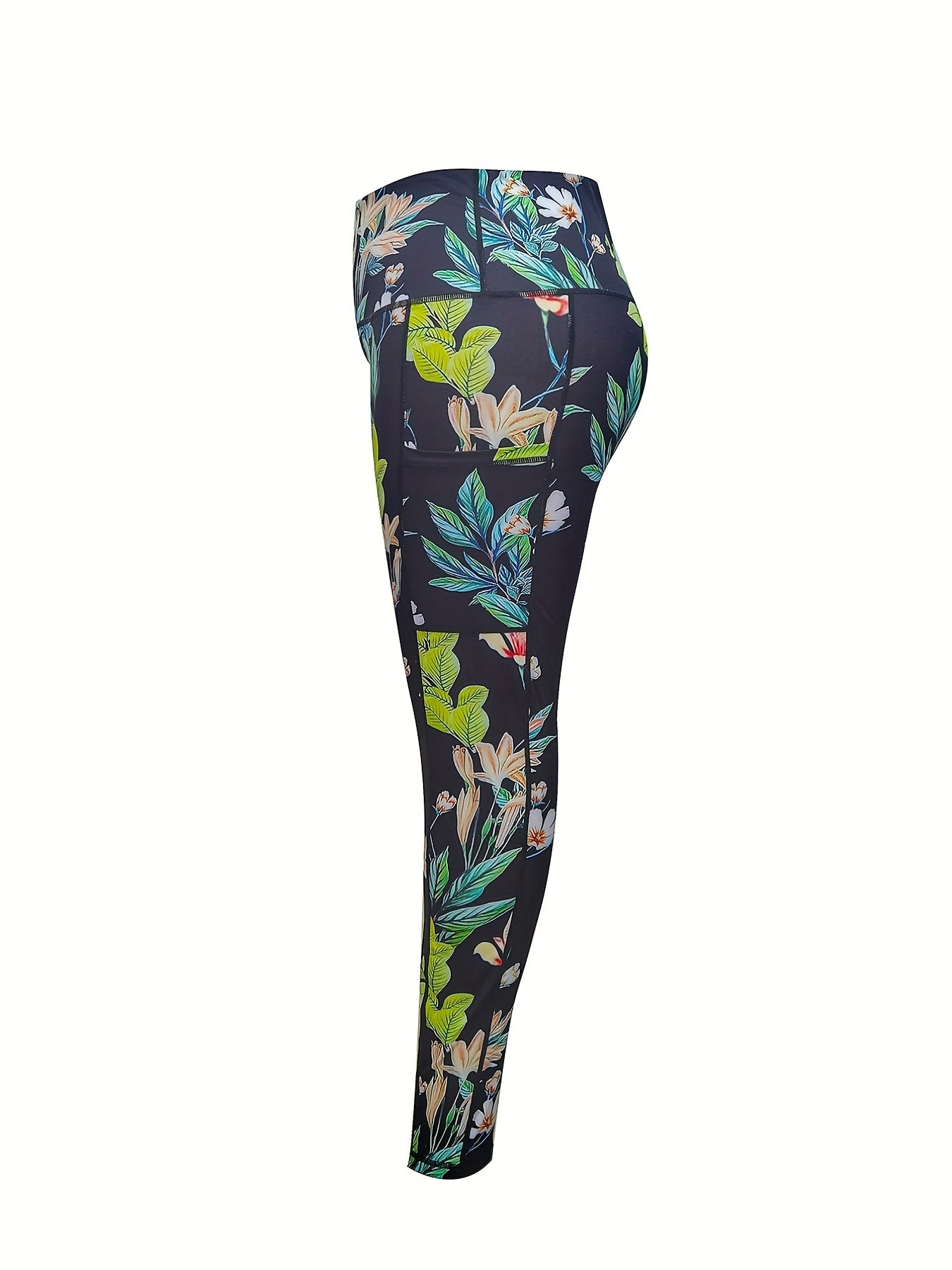Floral Print Stretch Fitness Leggings