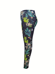 Floral Print Stretch Fitness Leggings