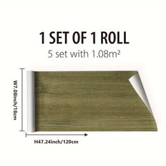 Wood Grain Waterproof Floor Stickers Non-slip Tile Stickers