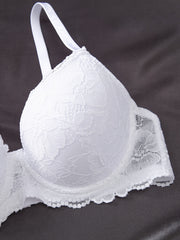 2pcs Lace Push Up Bras Comfy & Breathable Women's Lingerie