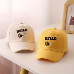 Kids Bee Embroidered Baseball Cap Sun Protection Hat