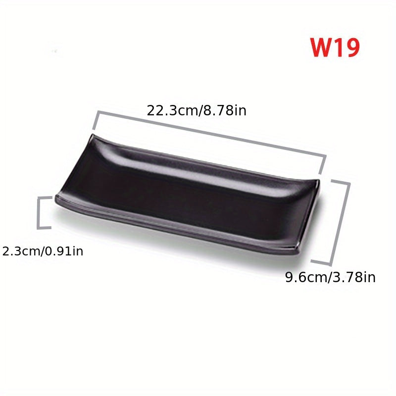 Melamine Sushi Plate Frosted Rectangular Tableware