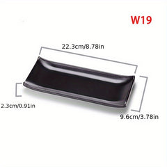 Melamine Sushi Plate Frosted Rectangular Tableware