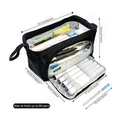 Large Capacity Pencil Case Marker Case Handheld Pen Bag Storage Holder
