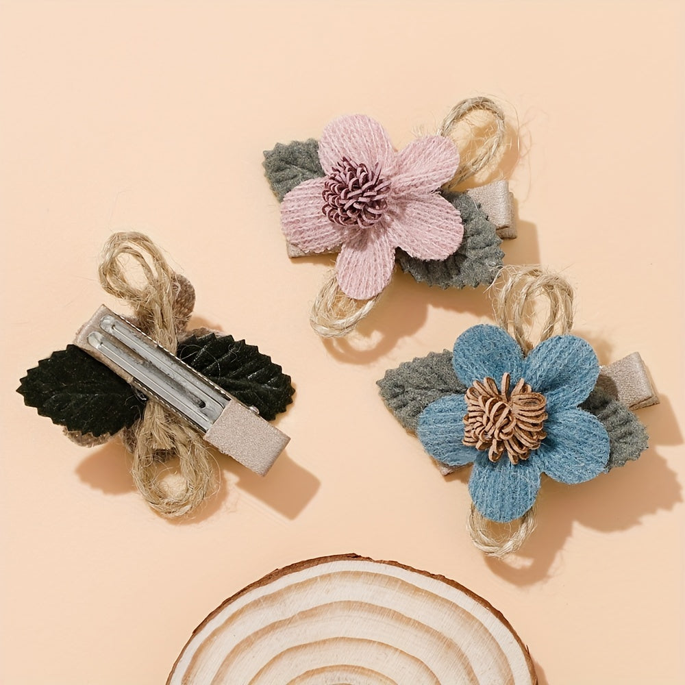 Baby Girls Flower Hair Clips Barrettes Headwear Kids Hair Accessories
