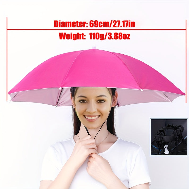 OUYALINE Foldable UV Protection Head Mounted Umbrella for Outdoor