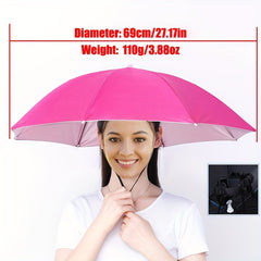 OUYALINE Foldable UV Protection Head Mounted Umbrella for Outdoor