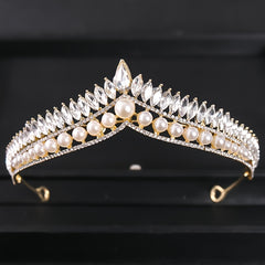 Pearl Wedding Tiara Silver Bridal Tiara Pearl Wedding Crown Romantic
