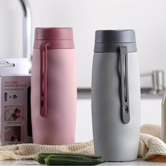 600ml Silicone Foldable Water Cup Sports Fitness Bottle