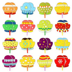 Colorful Paper Socks & Gloves Matching Game Toy for Christmas Halloween