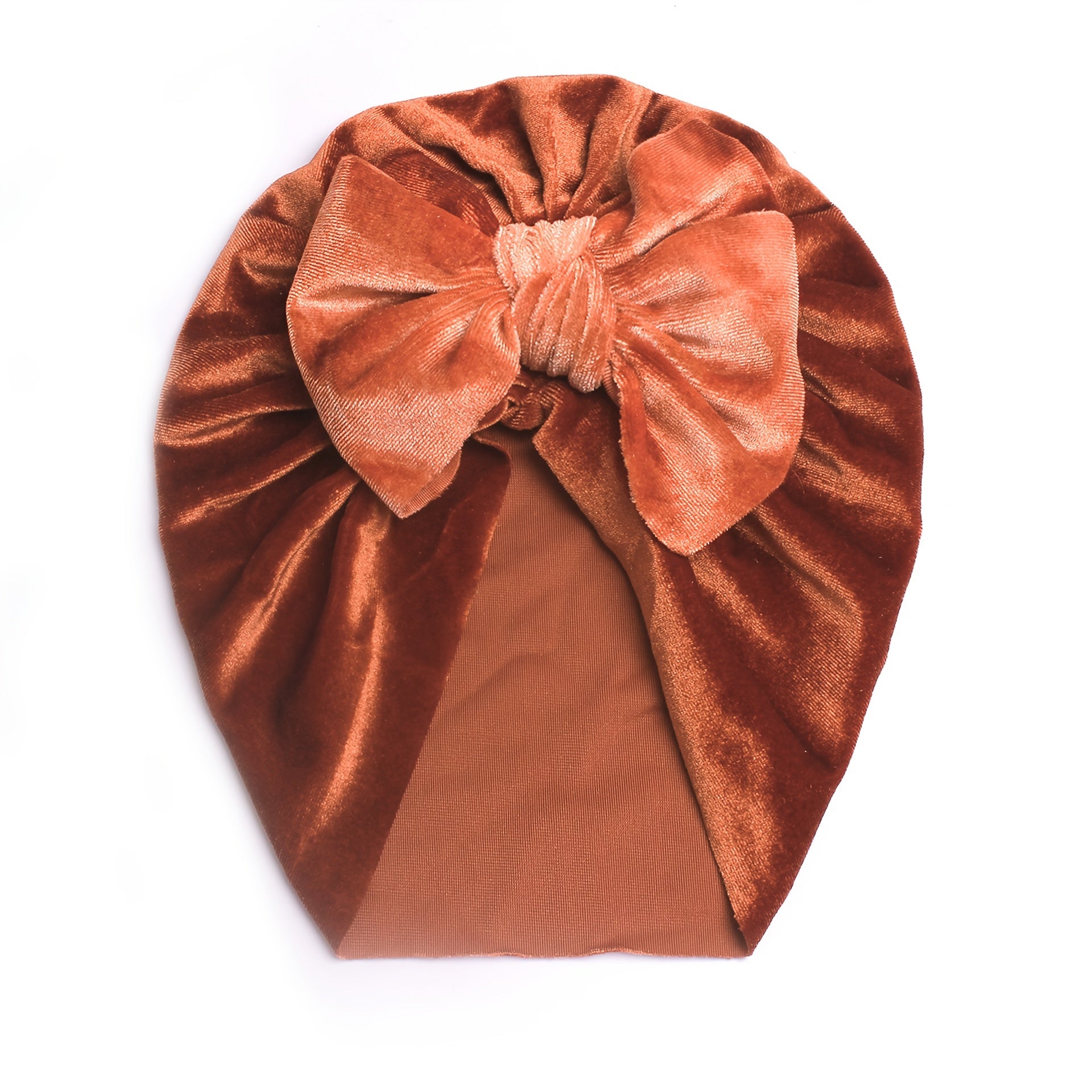 Velvet Bow Baby Hat 0-3 Years Old