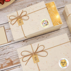 500pcs Thank You Floral Pattern Sealing Sticker Bouquet Packaging Wedding Gift