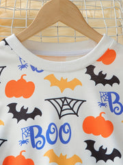 Boy's Halloween Style 2pcs Outfit Set for Fall