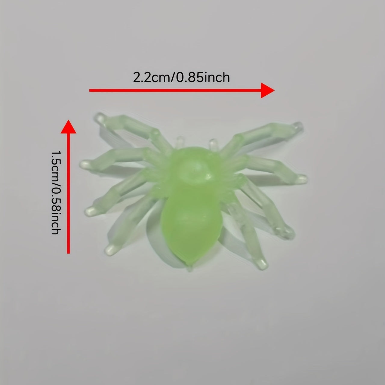 20pcs Halloween Glow Dark Spiders Plastic Toys Props