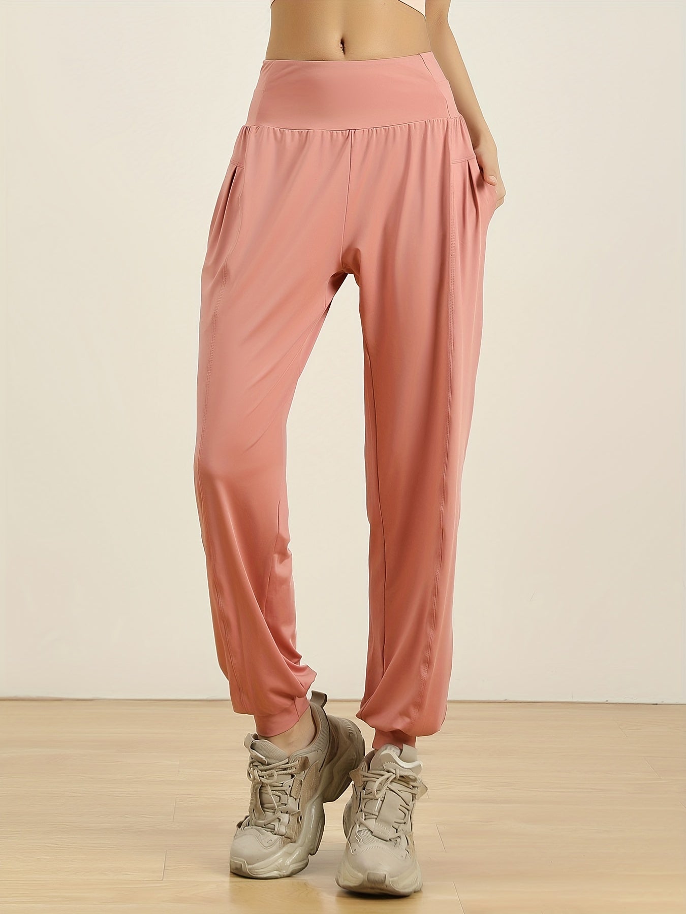 Quick Drying Jogger Pants High Waist Stretchy Sports Activewear