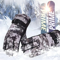 Camouflage Warm Gloves Fleece Thick Winter Gloves For Skiing Outdoors