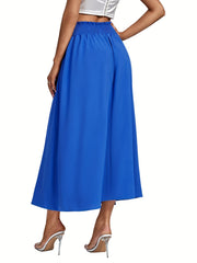 Split Smocked Waist Skirt for Spring & Summer