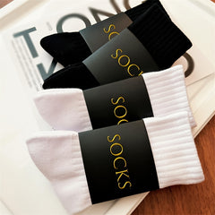 6 Pairs Men's Solid Sports Socks Breathable Comfortable Athletic Running Socks