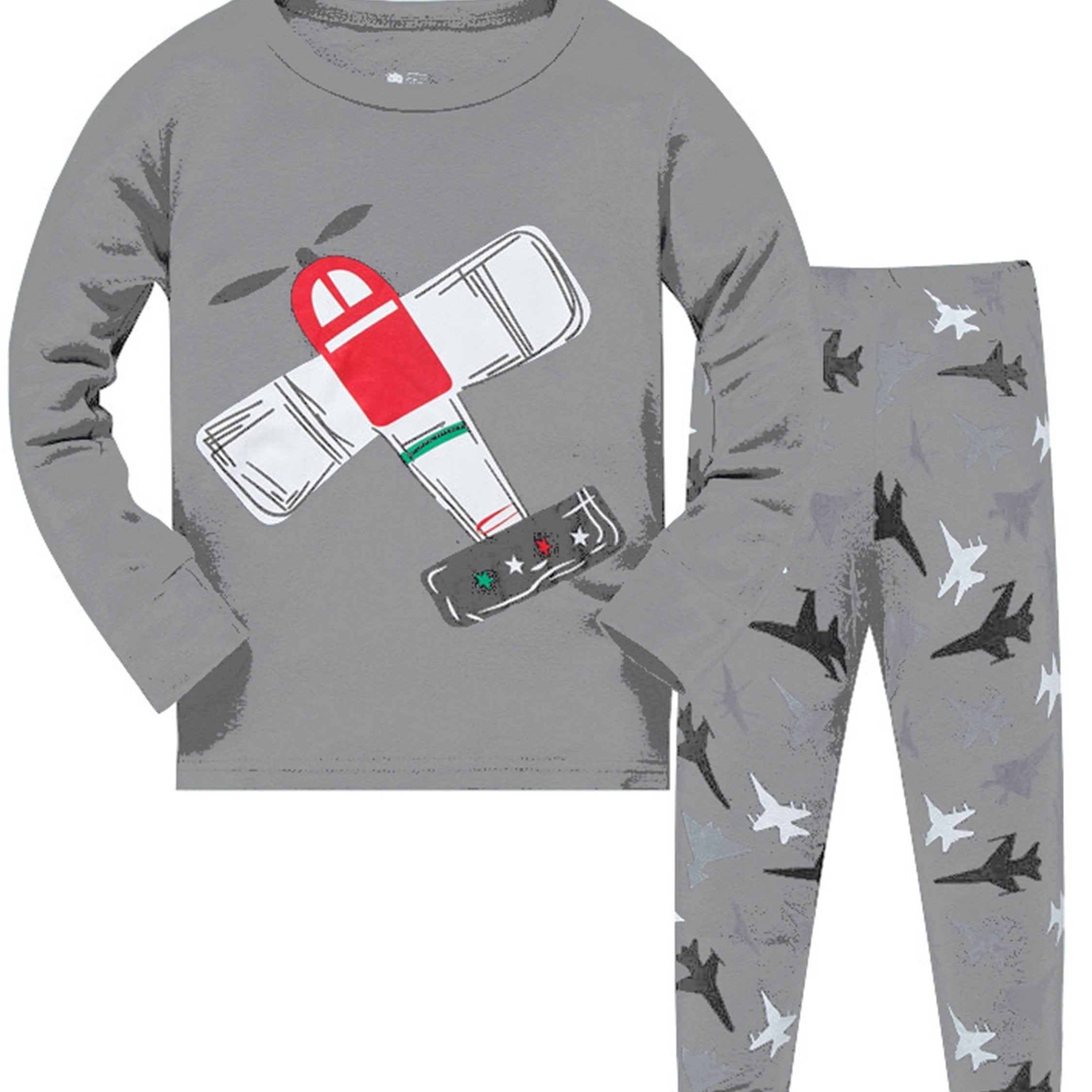 Boys Cotton Pajamas 2 Piece Set for 3-8 Years