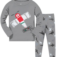 Boys Cotton Pajamas 2 Piece Set for 3-8 Years
