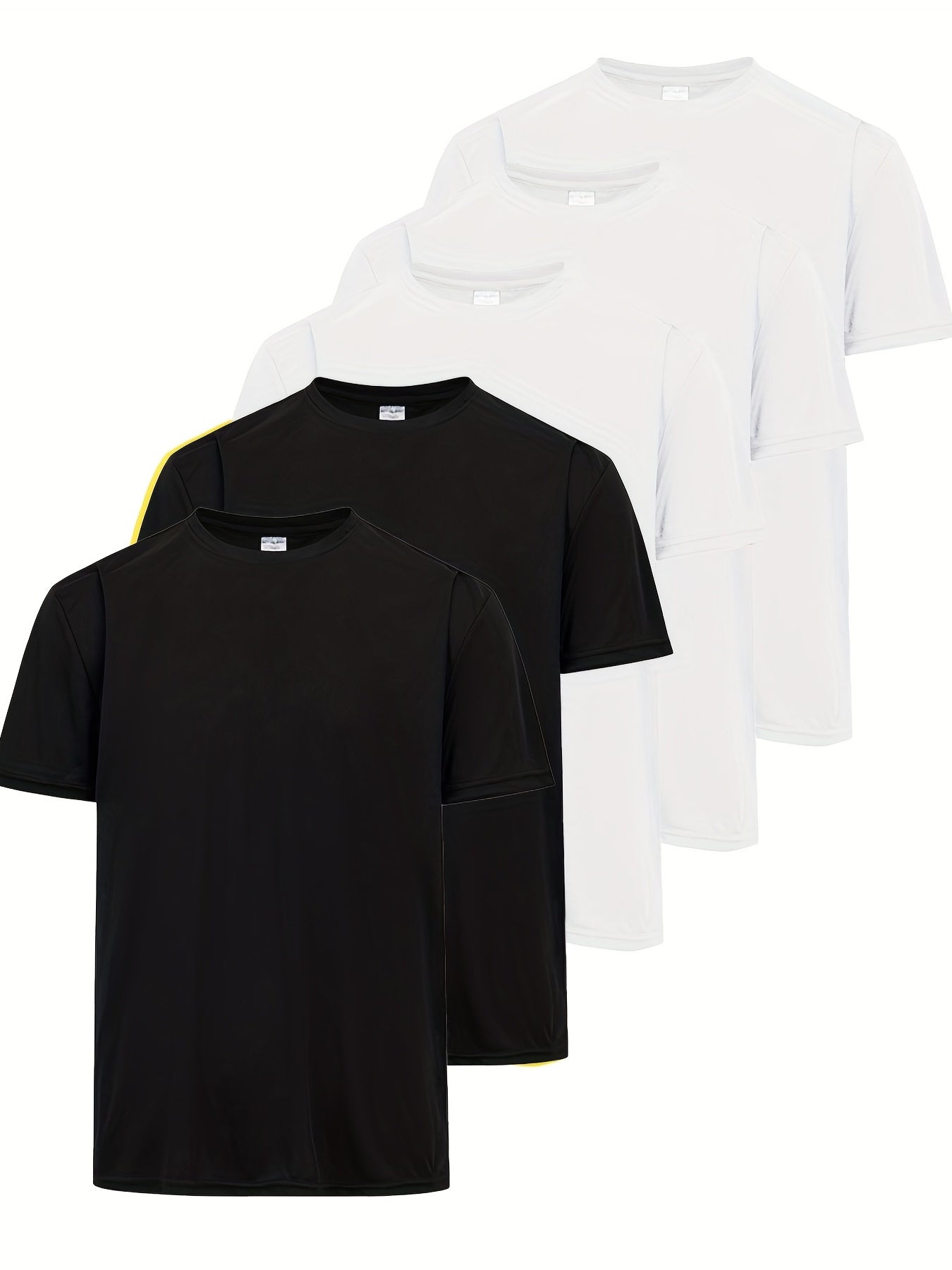 5pcs Men's Breathable Quick Drying Workout T Shirt Stay Comfortable