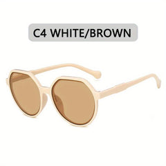 Large Round Candy Sunglasses Women Vintage Stylish UV Protection Lenses