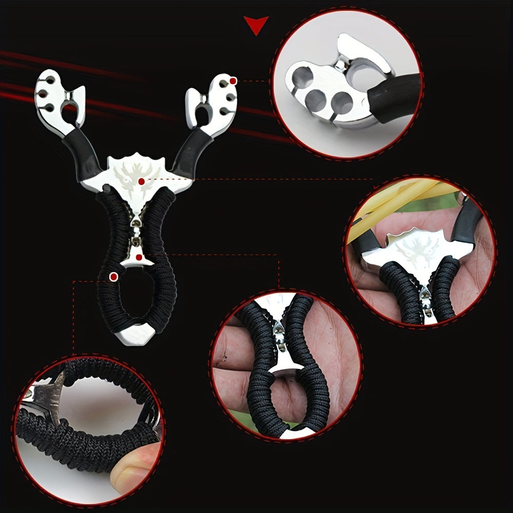 High Precision Alloy Slingshot Toy for Outdoor Play and Fishing