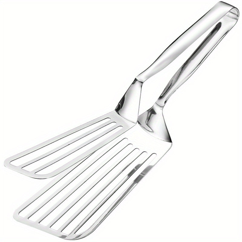 Stainless Steel Steak Clamp Grilling Tongs for Flipping Frying Food