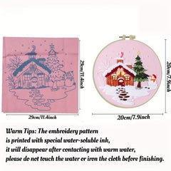 Christmas Embroidery Kit 3D Starter Merry Christmas Cross Stitch Kits