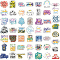 100pcs Inspirational Stickers Pack Positive Vinyl Quote Stickers