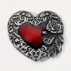 Vintage Rose Heart Belt Buckle For Women