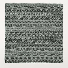 Vintage Gray Boho Geometric Print Scarf