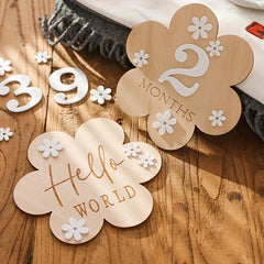 Flower Birth Memorial Plaque Bath Gift 'S Birthday Photo Props