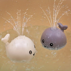 Colorful Whale Bath Toys with Water Spray and LED Light for Kids
