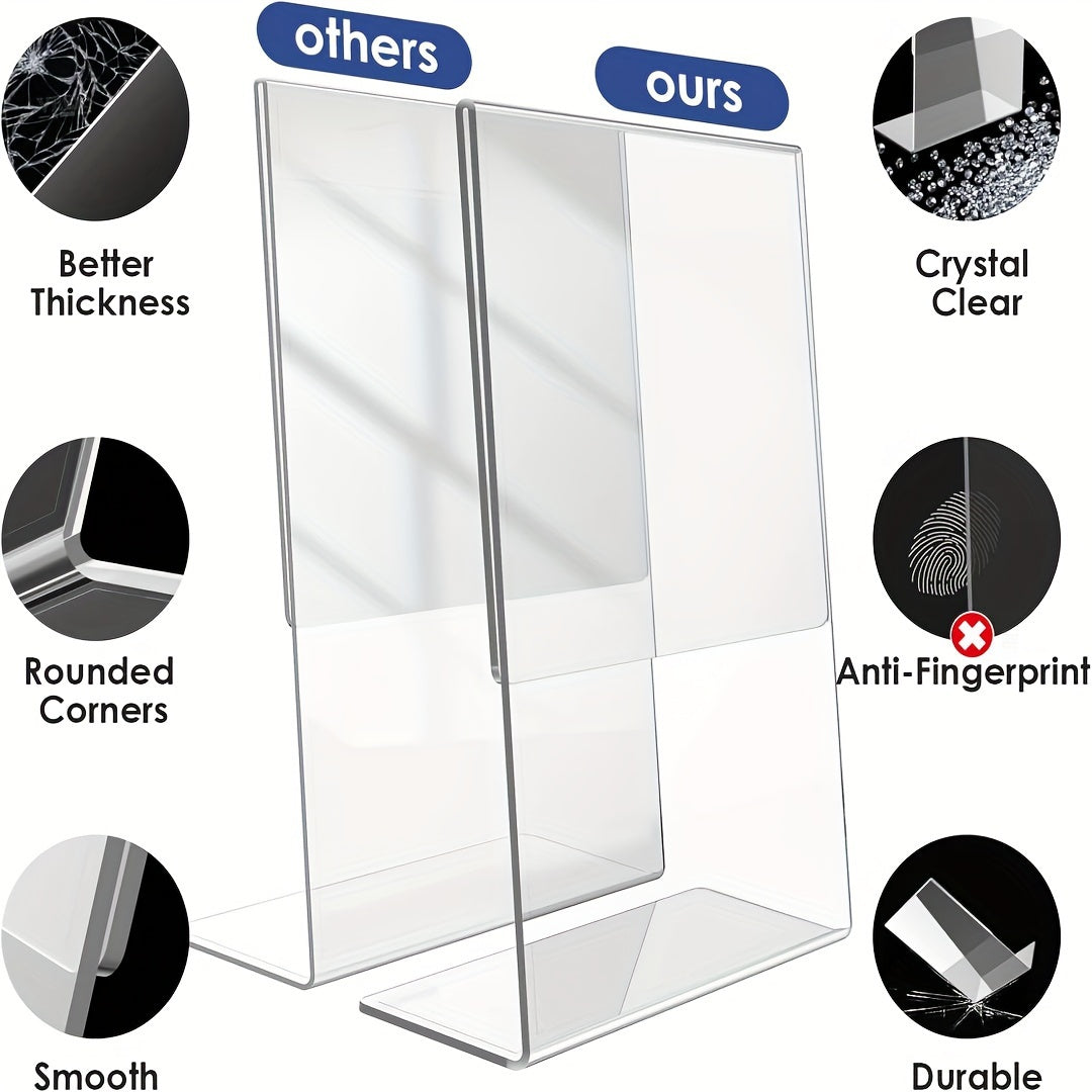 Clear Slanted Back Acrylic Sign Holder 21.08cm x 29 - Tabletop Display Stand