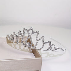 Rhinestone Headband Queen Crown Tiara Head Jewelry Bridal Wedding Hair Accessori