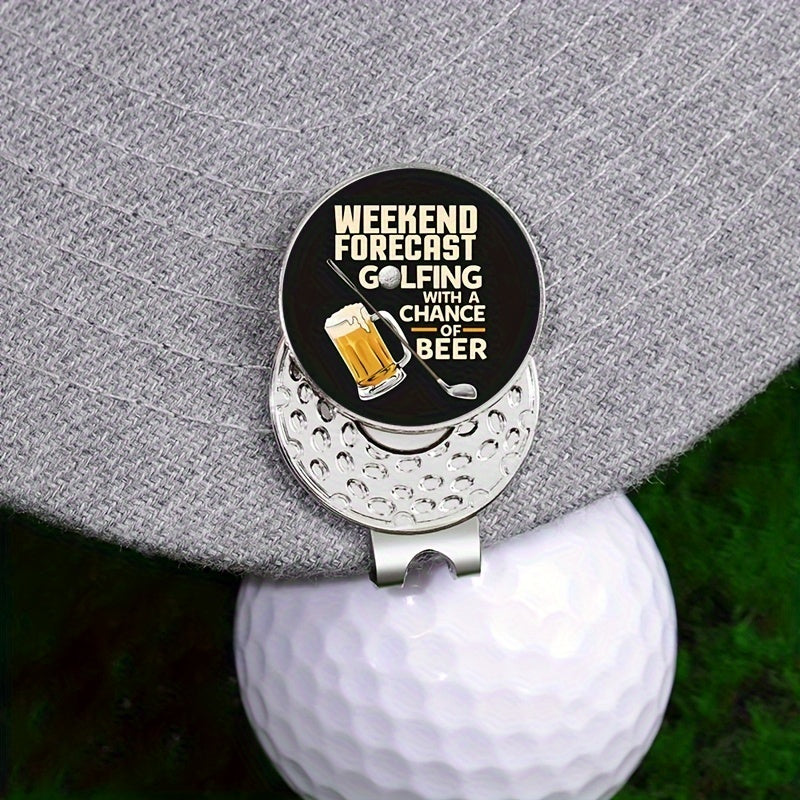 2 Magnetic Metal Clips for Golf Hats, Ball Marker, Compact Gift