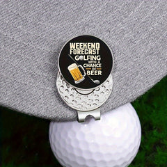 2 Magnetic Metal Clips for Golf Hats, Ball Marker, Compact Gift