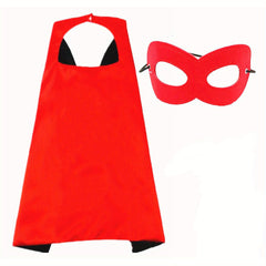 Superhero Cape & Mask Reversible Dress Up Costume Christmas Halloween Gift