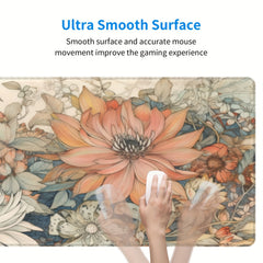 Large Flower Mouse Pad 80x30x0.48cm Non-slip Desk Pad