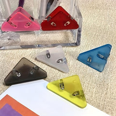 10pcs Triangle Corner Clips for Office Storage & Organization