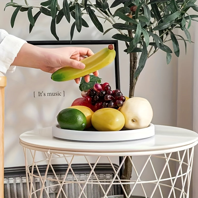 Double Layer Round Turntable Kitchen Storage Tray