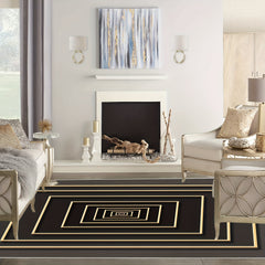 3D Geometric Area Rug Soft Large Washable Rug Non Slip Backing Low Pile