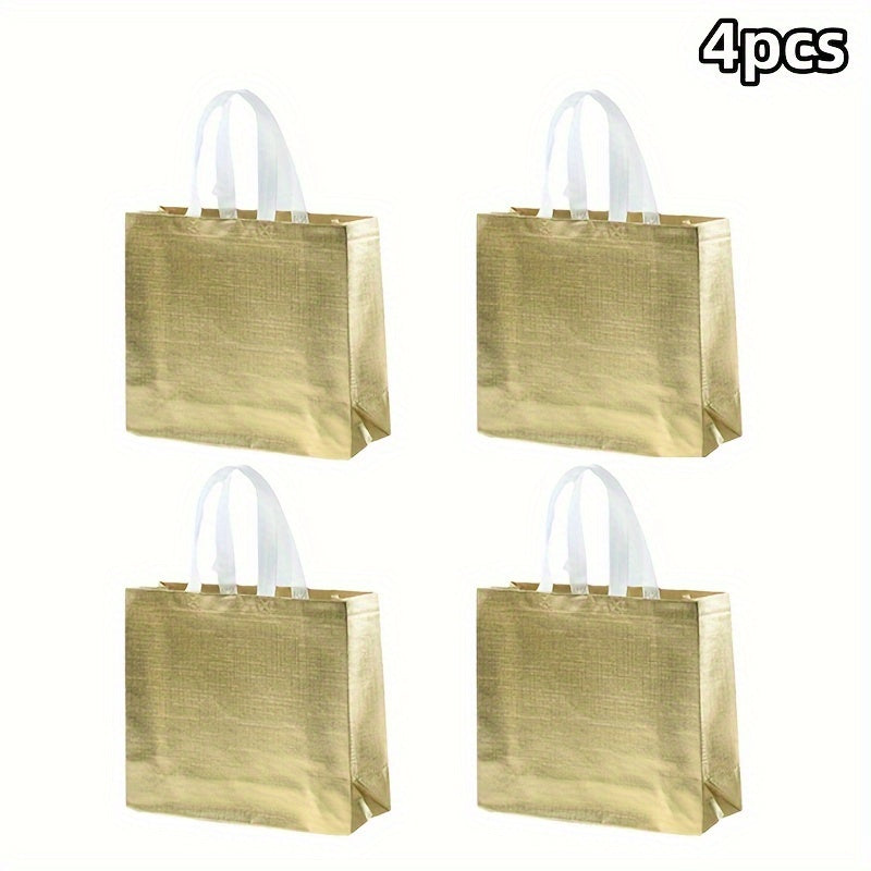 4pcs Non-woven Laminated Gift Bags for Holidays & Events