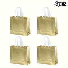 4pcs Non-woven Laminated Gift Bags for Holidays & Events