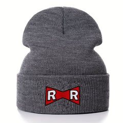 Sport Knit Beanie Hat Cartoon Anime Letter R Embroidery Winter Ski Cold Hat