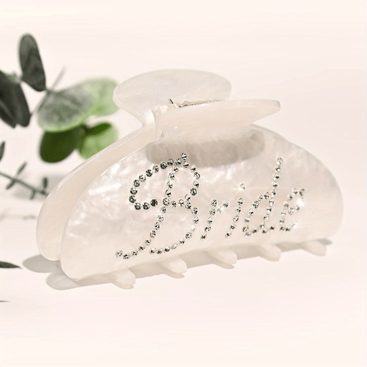 Bride Claw Hair Clip Rhinestone Logo Bachelorette Party Decorations