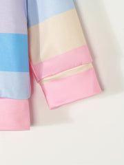 Toddler Baby Girls Rainbow Striped Hooded Sports Hoodie
